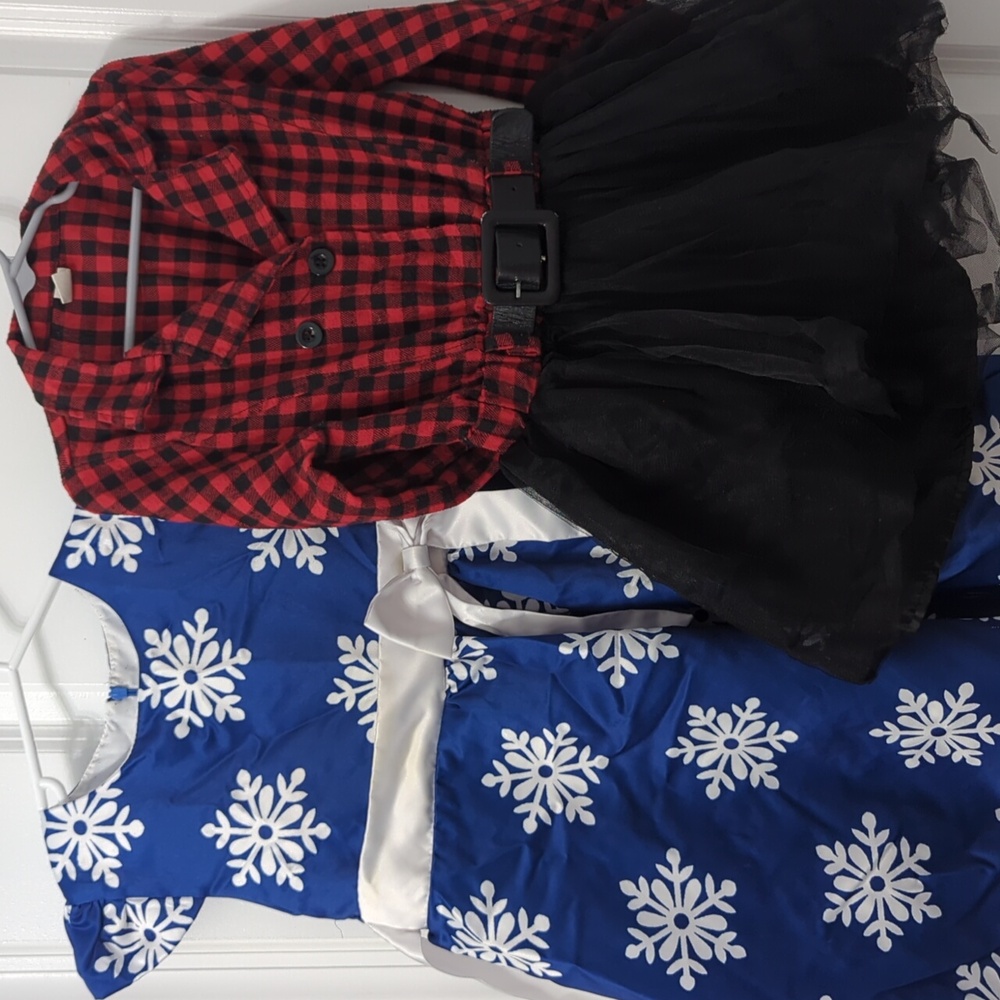 2 girls size 6-7 Holiday dresses